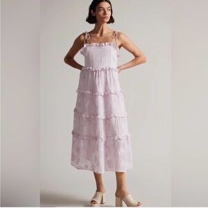 Ted Baker London Lavender Floral Tiered Dress
